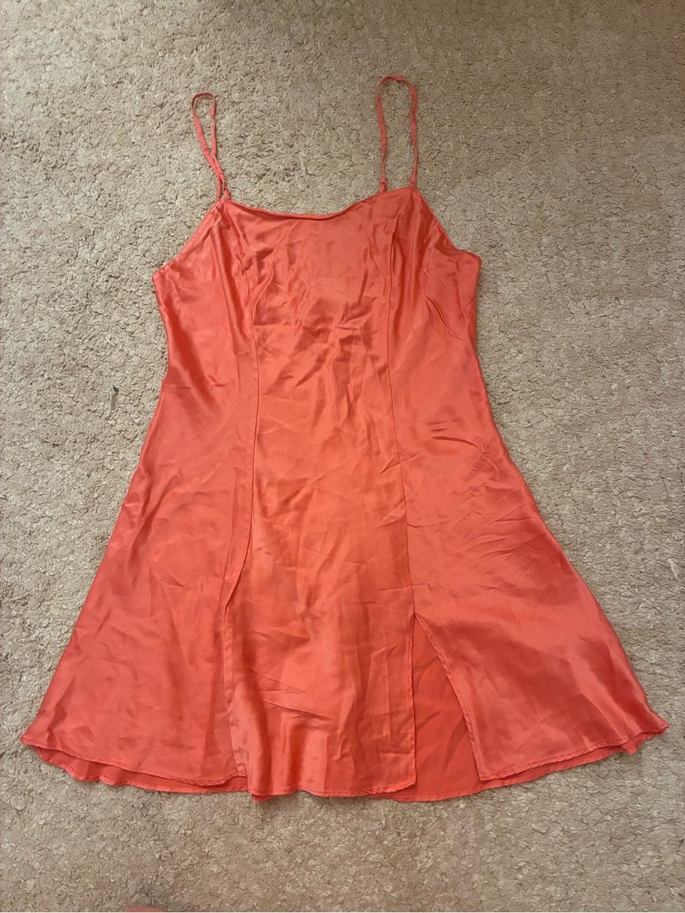 Vintage Victoria’s Secret 1999 100% Silk Coral Slip Dress S